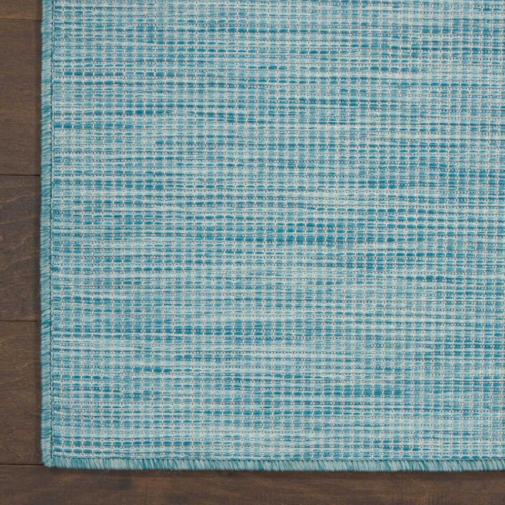 Nourison Positano Indoor/Outdoor Aqua 4' X 6' Area Rug, Easy Cleaning, Non Shedding, Bed Room, Living Room, Dining Room, Backyard, Deck, Patio (4X6)