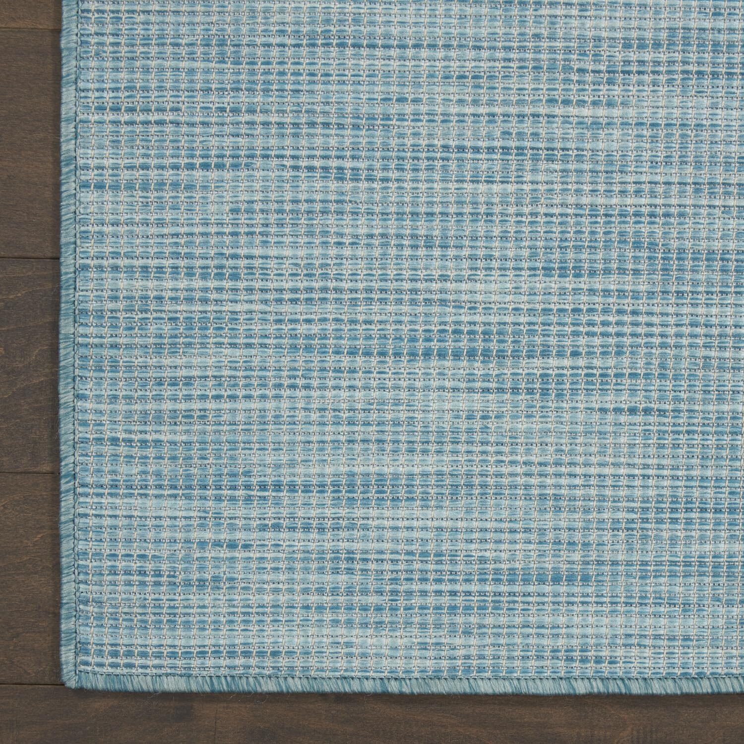 Nourison Positano Indoor/Outdoor Aqua 4' X 6' Area Rug, Easy Cleaning, Non Shedding, Bed Room, Living Room, Dining Room, Backyard, Deck, Patio (4X6)