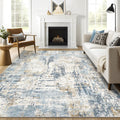 8x10 Area Rugs Washable Rug: Living Room Large Abstract Modern Soft Stain Resistant Indoor Floor Non Slip Accent Carpet for Bedr