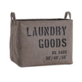 Danya B. LY117 Decorative Canvas Laundry Basket with Handles  Portable Collapsible Foldable Clothes Hamper  Khaki Green