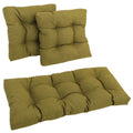Blazing Needles Indoor/Outdoor Tufted Settee Cushion Set, Avocado 3 Count