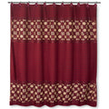 Popular Bath Shower Curtain, Vlegant Rosa Collection, 70 x 72, Burgundy/Gold