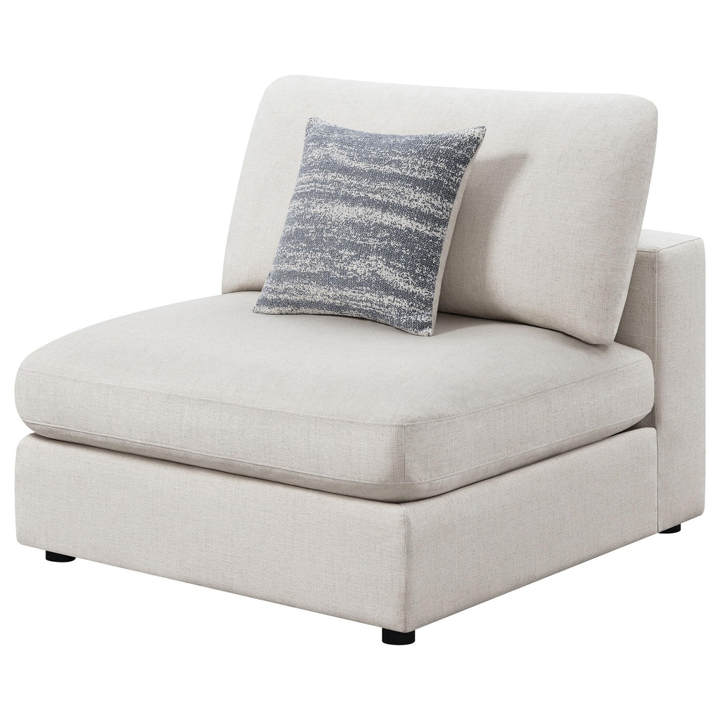 Coaster Home Furnishings Serene Upholstered Armless Chair Beige