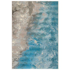 Liora Manne Marina Low Profile Durable Indoor/Outdoor Woven Rug- Surf Ocean 7'10' X 9'10'