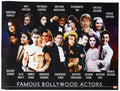 777 Tri-Seven Entertainment Famous Bollywood Actors Poster Hindi Movie Wall Art, 24x18, Unframed, Multicolor