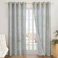 Amazon Brand  Solimo Polyester Sheer Jacquard Door Grommet Curtains| Blackout Curtains| 7 Feet |Set of 2|for Living Room Kids R