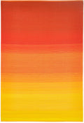 Fab Habitat Outdoor Rug - Waterproof, Fade Resistant, Crease-Free - Premium Recycled Plastic - Ombre - Patio, Porch, Deck, Balco