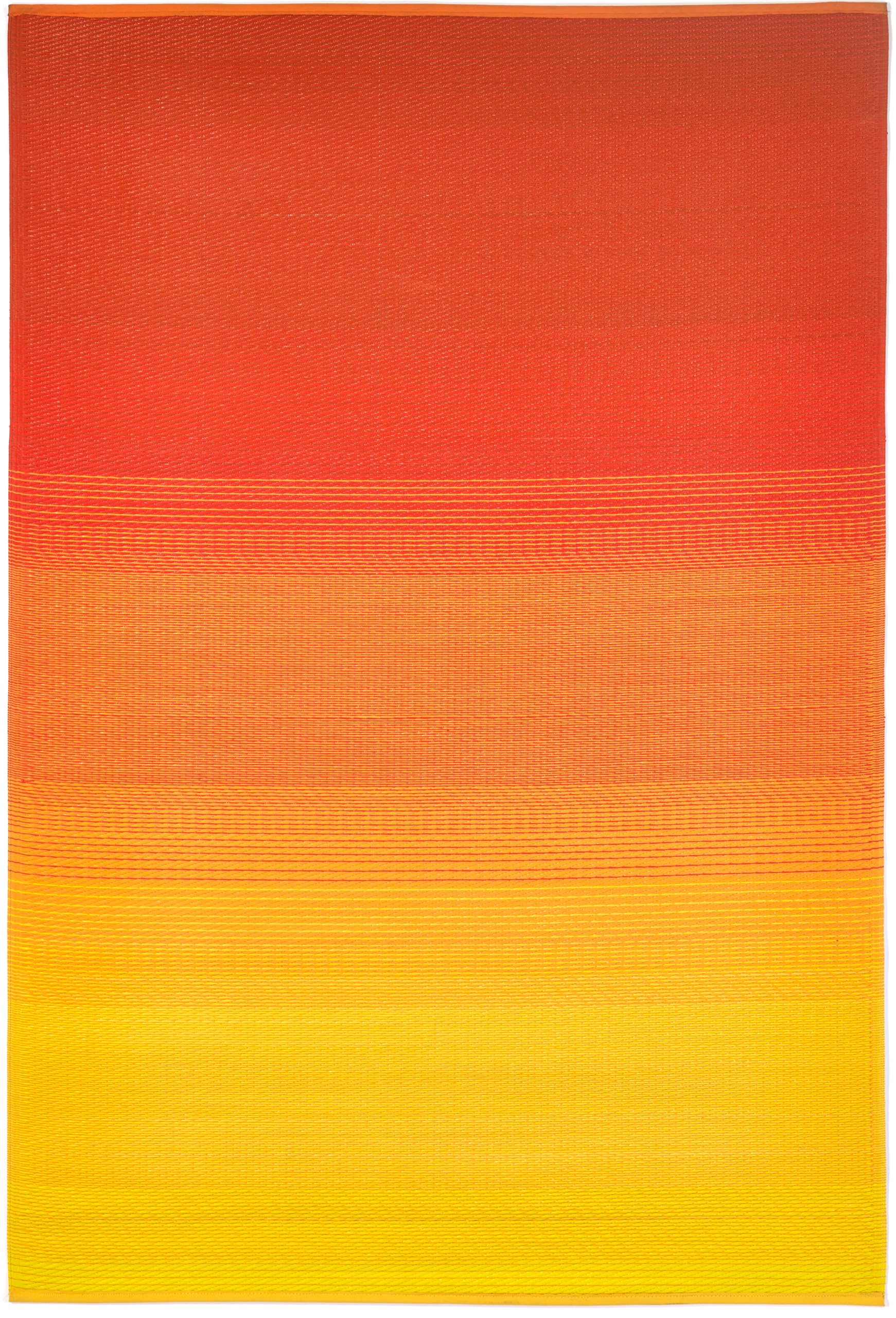 Fab Habitat Outdoor Rug - Waterproof, Fade Resistant, Crease-Free - Premium Recycled Plastic - Ombre - Patio, Porch, Deck, Balco
