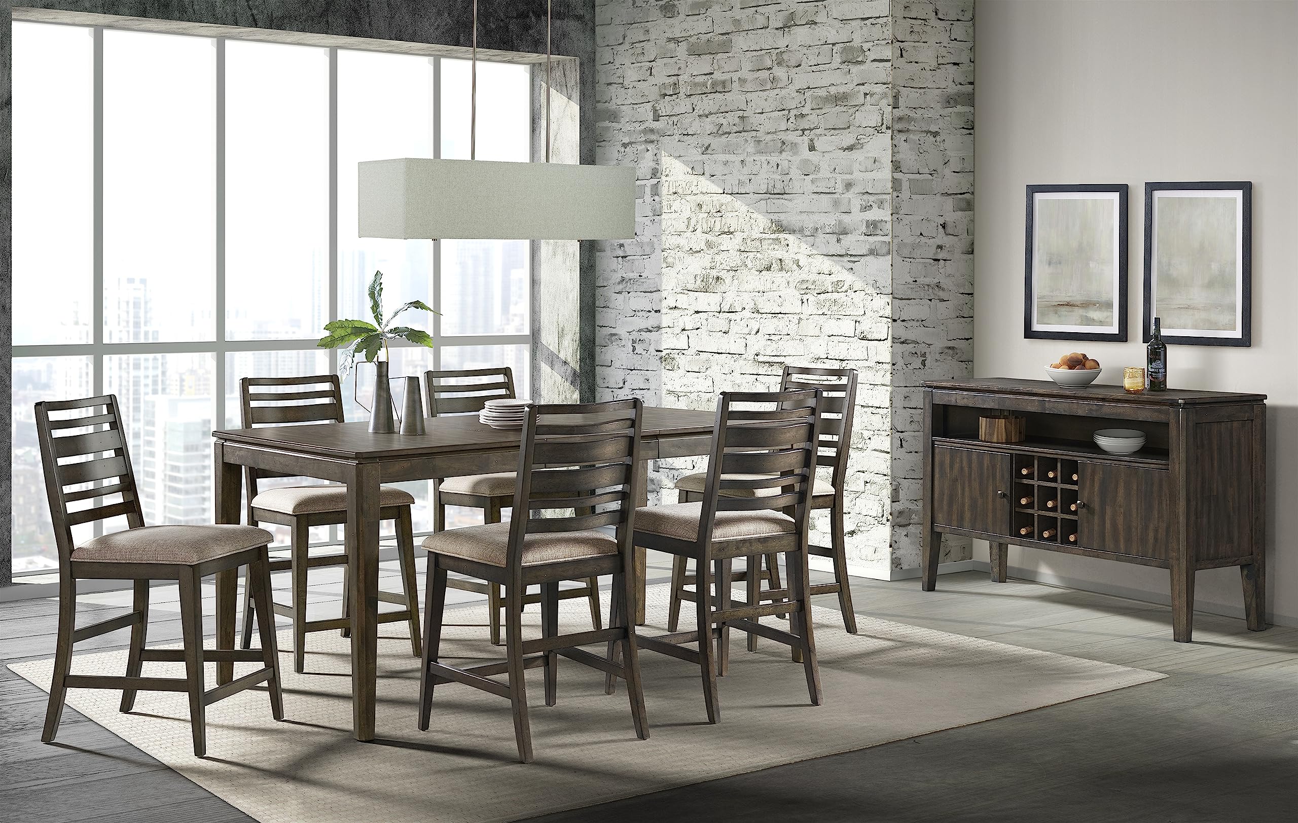 Intercon Kauai 42 x 60-78 Butterfly Leaf Convertible Dining Table, Brown