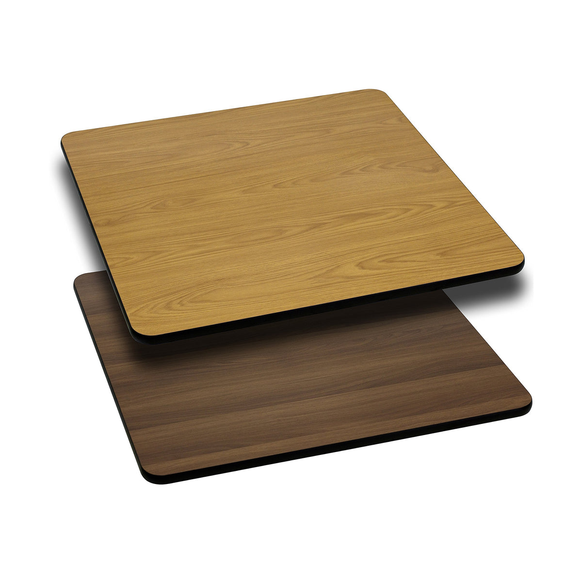 Flash Furniture Glenbrook 24'' Square Table Top with Natural or Walnut Reversible Laminate Top