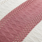 Zeemart 2 Packs Cotton Boho Throw Pillow Covers 22X22 Inch Contrast/Dusty Pink, Soft Farmhouse Decorative Couch Pillow Cases Pink Cushion Covers For Sofa Bed Living Room Home Decor