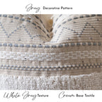 Blissblush Gray Decorative Throw Pillow Cover 20X20 Combo Set Of 2 Square Boho Neutral Grey Accent Pillowcase Tassels Farmhouse