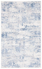 Safavieh Amelia Collection Accent Rug - 3' X 5', Ivory & Blue, Modern Abstract Design, Non-Shedding & Easy Care, Ideal For High
