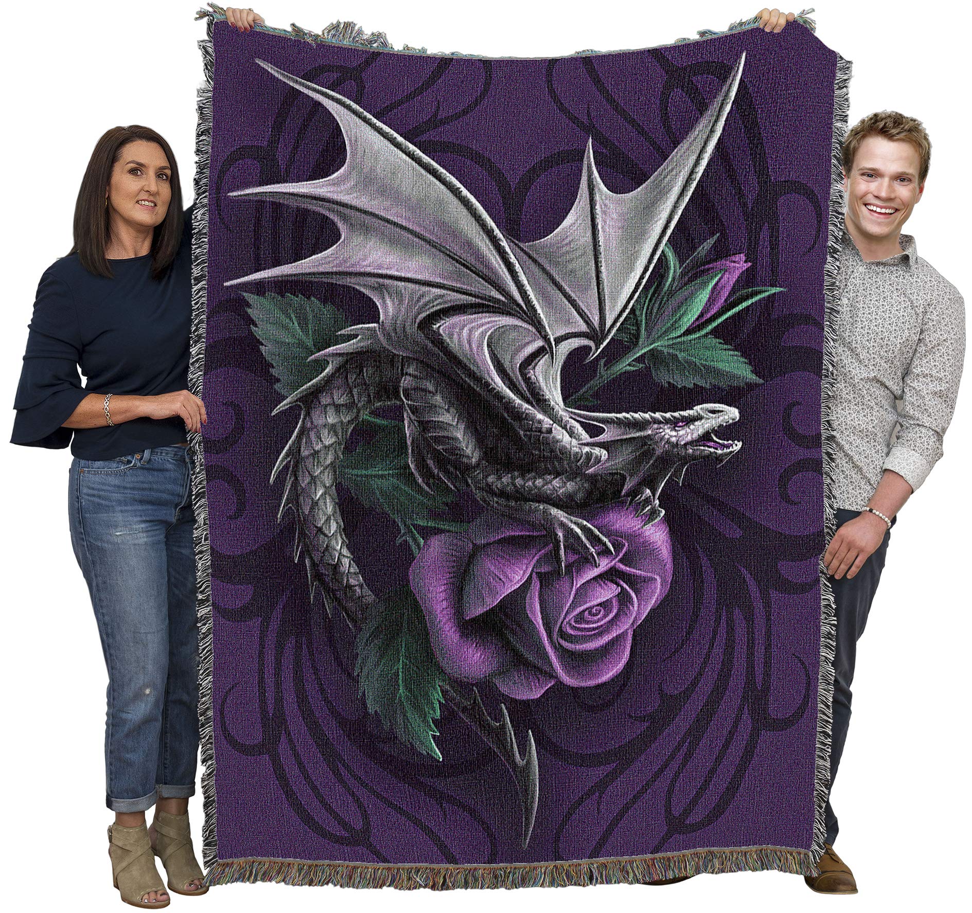 Pure Country Weavers Dragon Beauty Blanket By Anne Stokes Age Of Dragons Collection - Gift Fantasy Tapestry Throw Woven From Cot