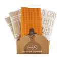 Mud Pie Fall Set of 3 Towels, Always Thankful, 26 x 16.5