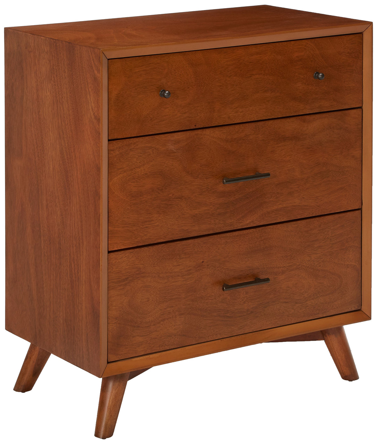 Alpine Furniture Flynn Mid Century Modern Small Chest, 35&quot; W X 21&quot; D X 39&quot; H, Acorn