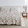 Great Bay Home Twin Size Microfiber Sheet Set - Holiday 3-Piece Bed Sheets - Ultra-Soft And Smooth Brushed Microfiber Christmas