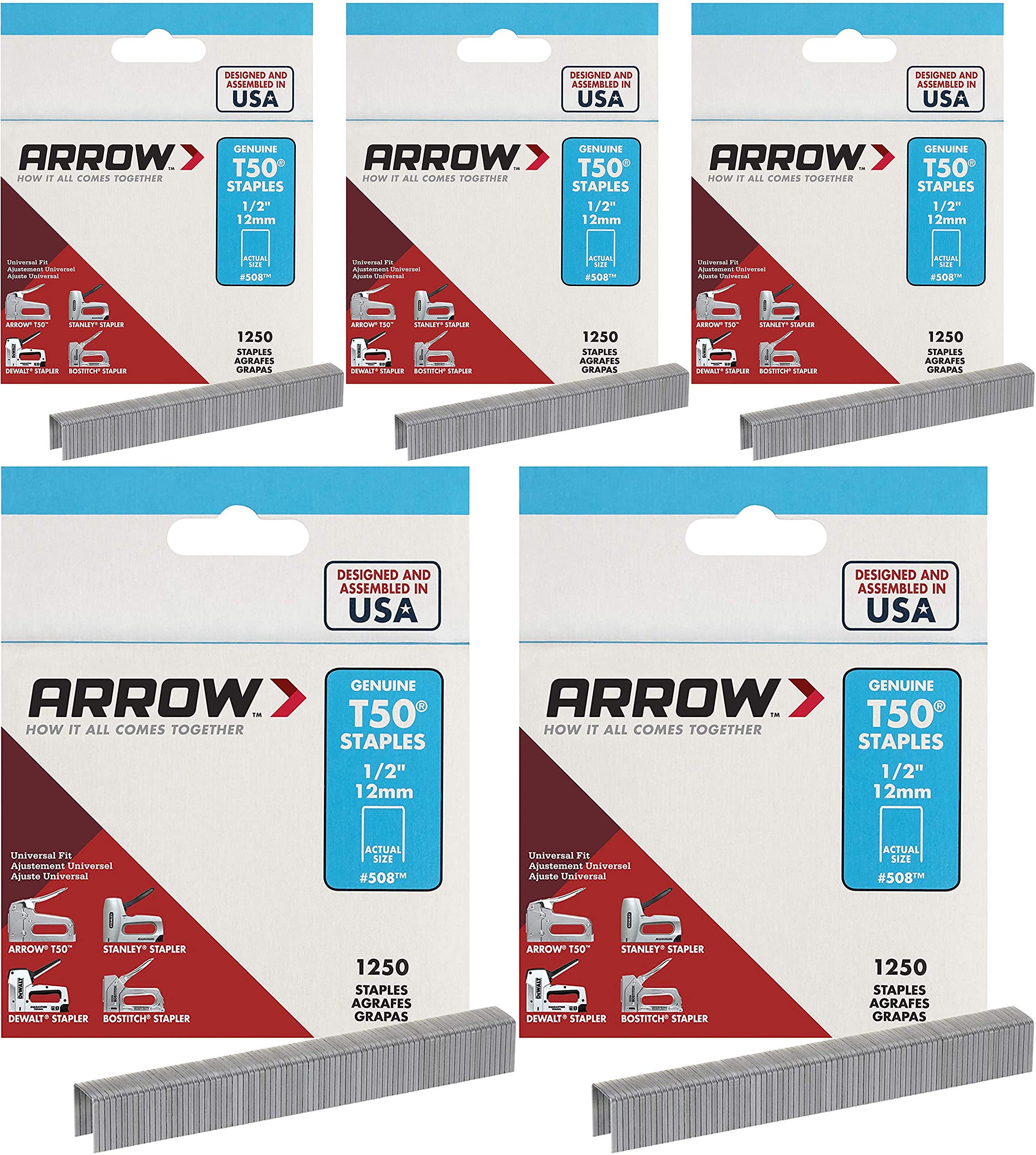 Staple 1/2' T-50 1250Pk