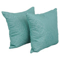 Blazing Needles Square Polyester Jacquard Throw Pillows, 17", Mabul Seaglass 2 Count