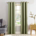 Sun Zero Easton Energy Saving Blackout Grommet Curtain Panel, 40' X 95', Sage Green