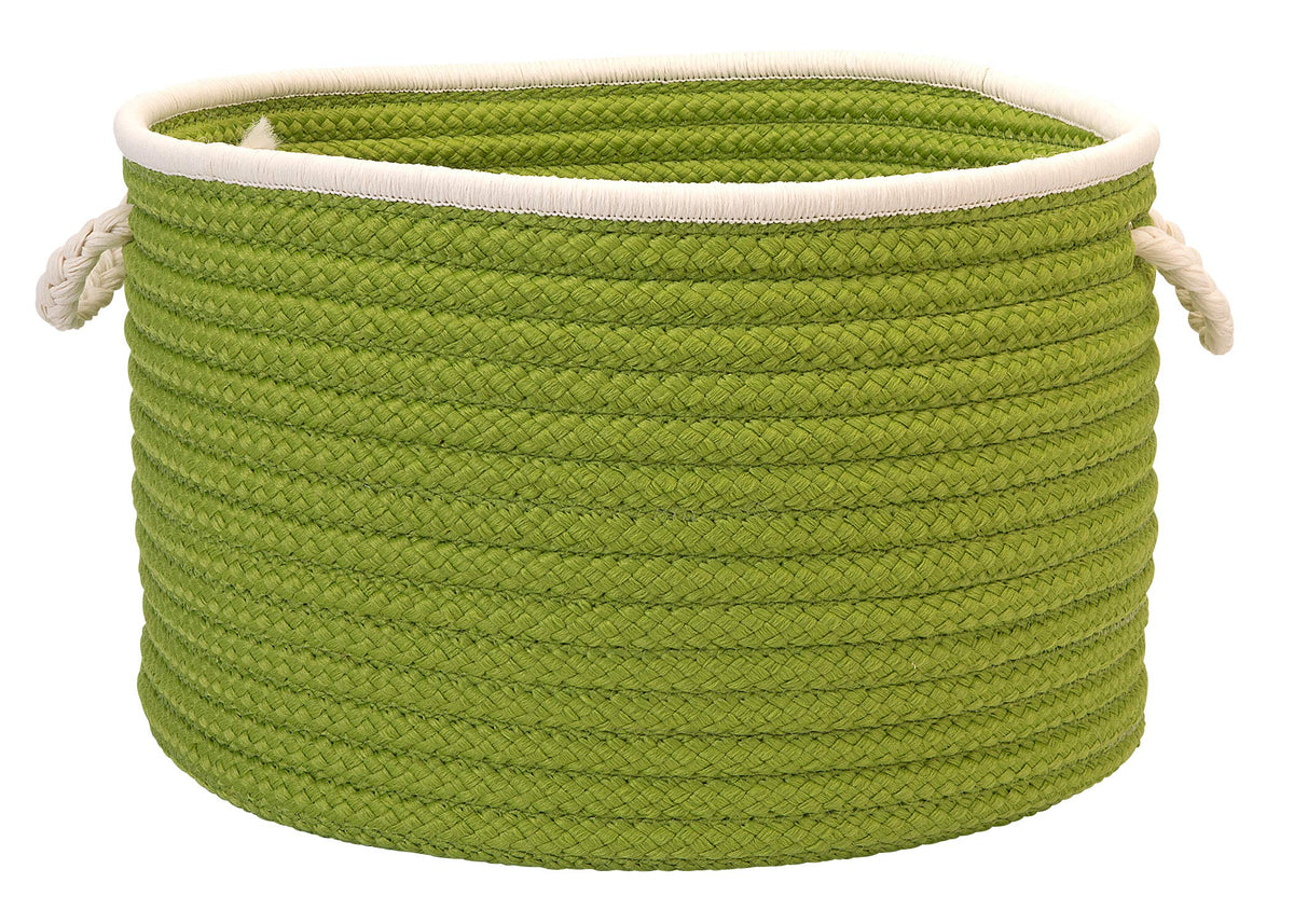 Doodle Edge Colonial Mills Utility Basket, 22 By 14-Inch, Bright Green