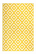 Fh Home Outdoor Rug - Waterproof, Fade Resistant, Reversible - Premium Recycled Plastic - Geometric - Large Patio, Deck, Sunroom
