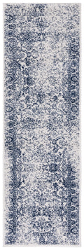 SAFAVIEH Adirondack Collection Runner Rug - 26 x 8, Ivory & Navy, Oriental Distressed Design, Non-Shedding & Easy Care, Ideal 
