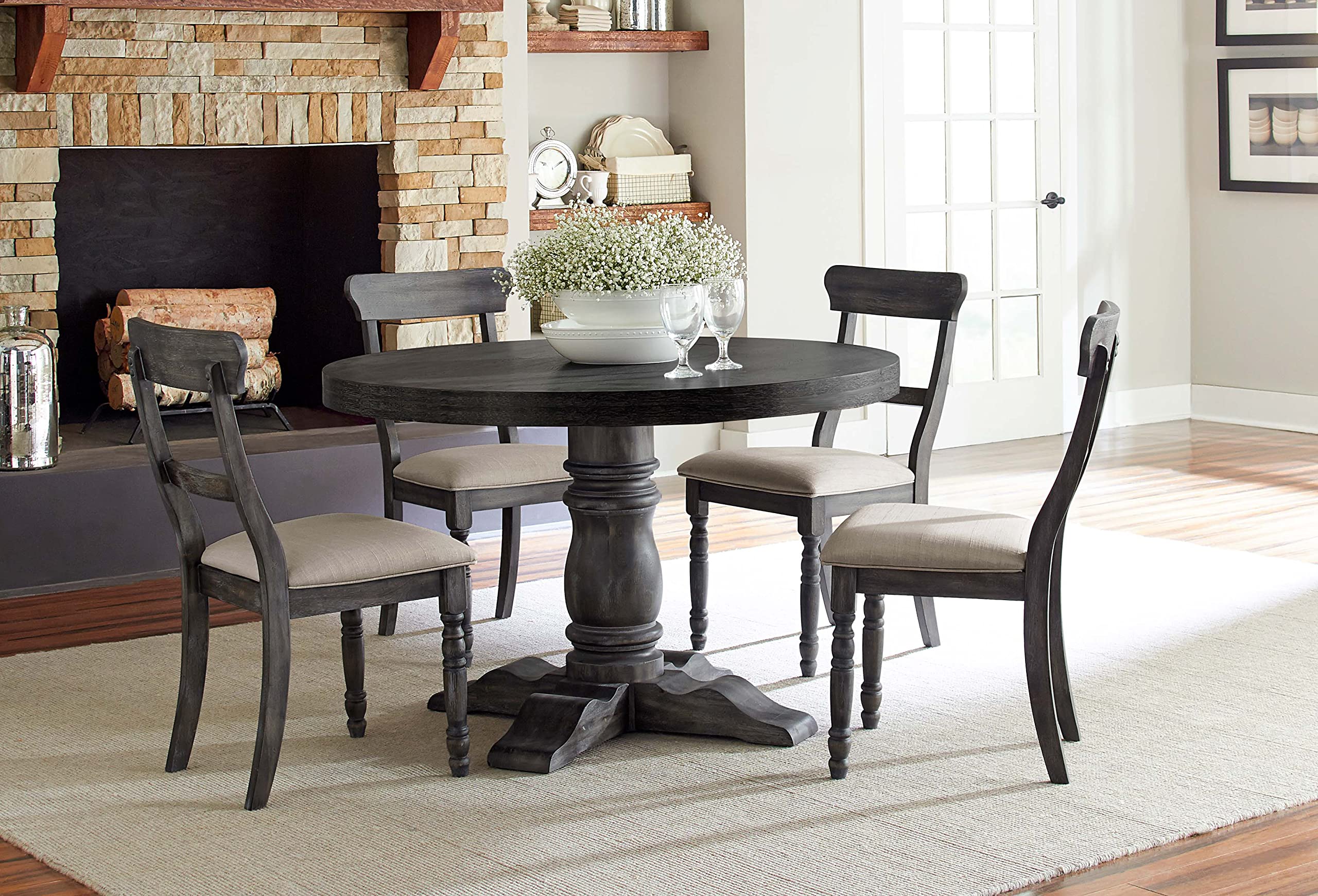 Progressive Furniture Muse Round Dining Table Weathered Pepper