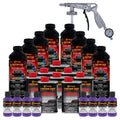 Custom Coat Bright Purple 2 Gallon (8 Quart) Urethane Spray-On Truck Bed Liner Kit With Spray Gun And Regulator - Easy Mixing, S