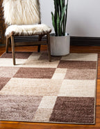 Unique Loom Autumn Collection Area Rug - Providence (9' X 12' 2'' Rectangle, Light Brown/ Beige)