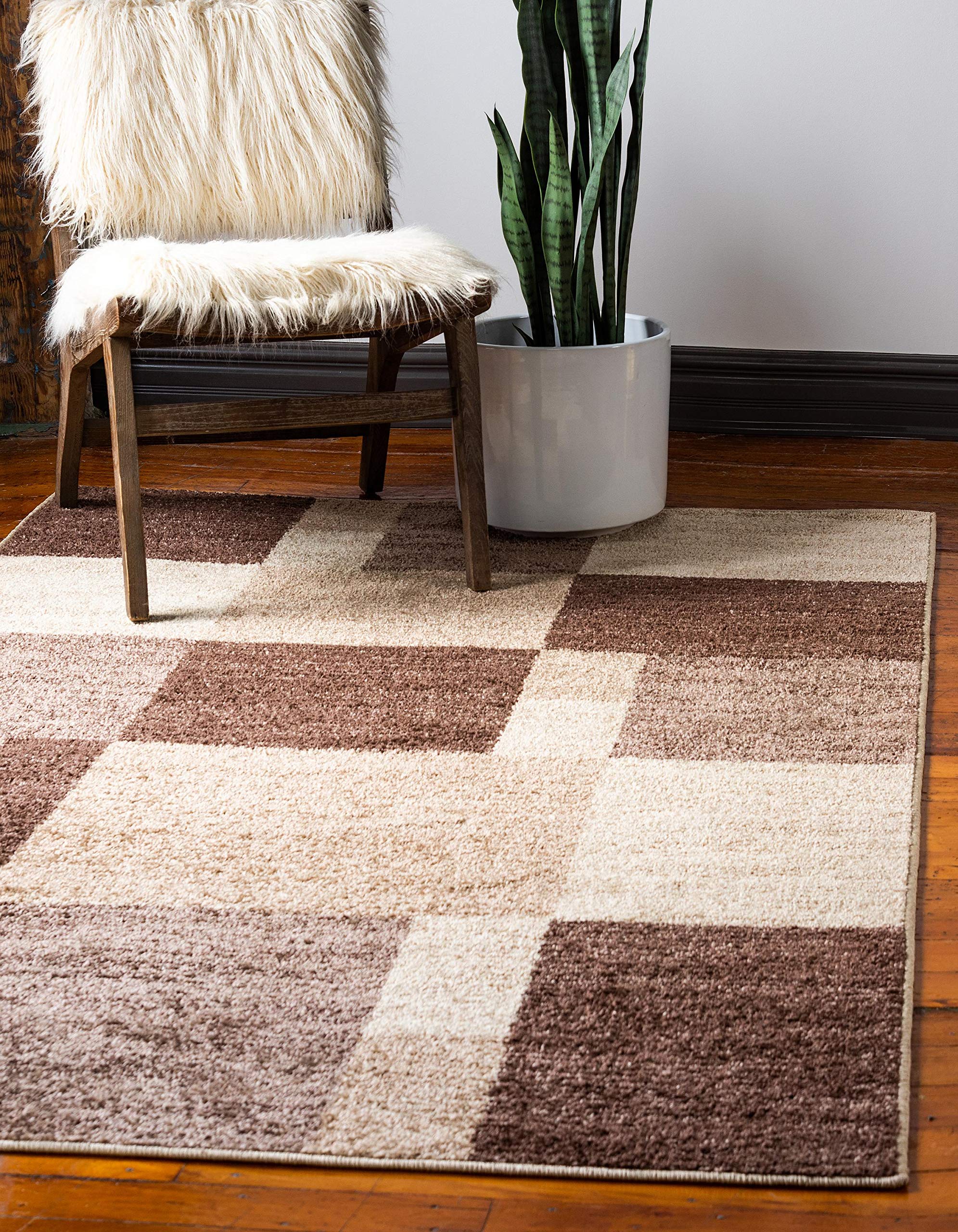 Unique Loom Autumn Collection Area Rug - Providence (9' X 12' 2'' Rectangle, Light Brown/ Beige)