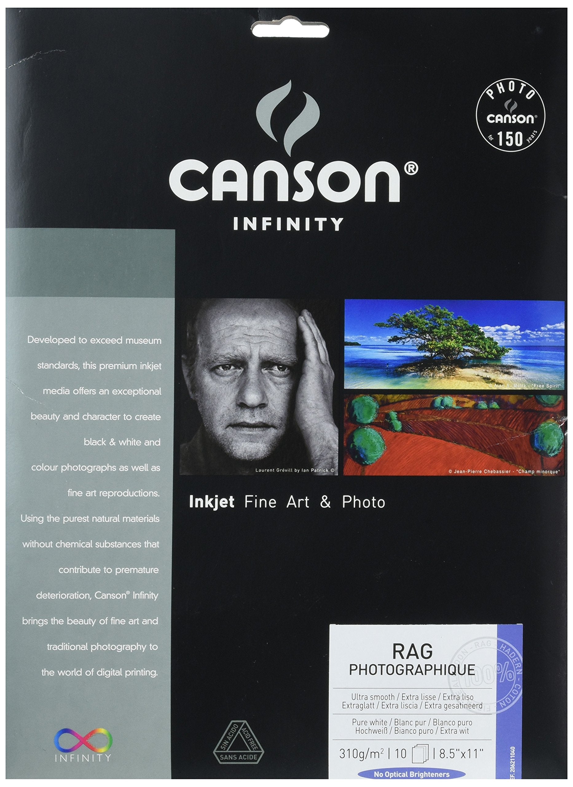 Canson Infinity Rag Photographique Fine Art Paper, 310 Gram, 8.5 X 11 Inch, 25 Sheets