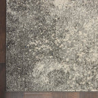 Nourison Passion Charcoal/Ivory 5'3'' X 7'3'' Area-Rug, Modern, Abstract, Easy-Cleaning, Non Shedding, Bed Room, Living Room, Di