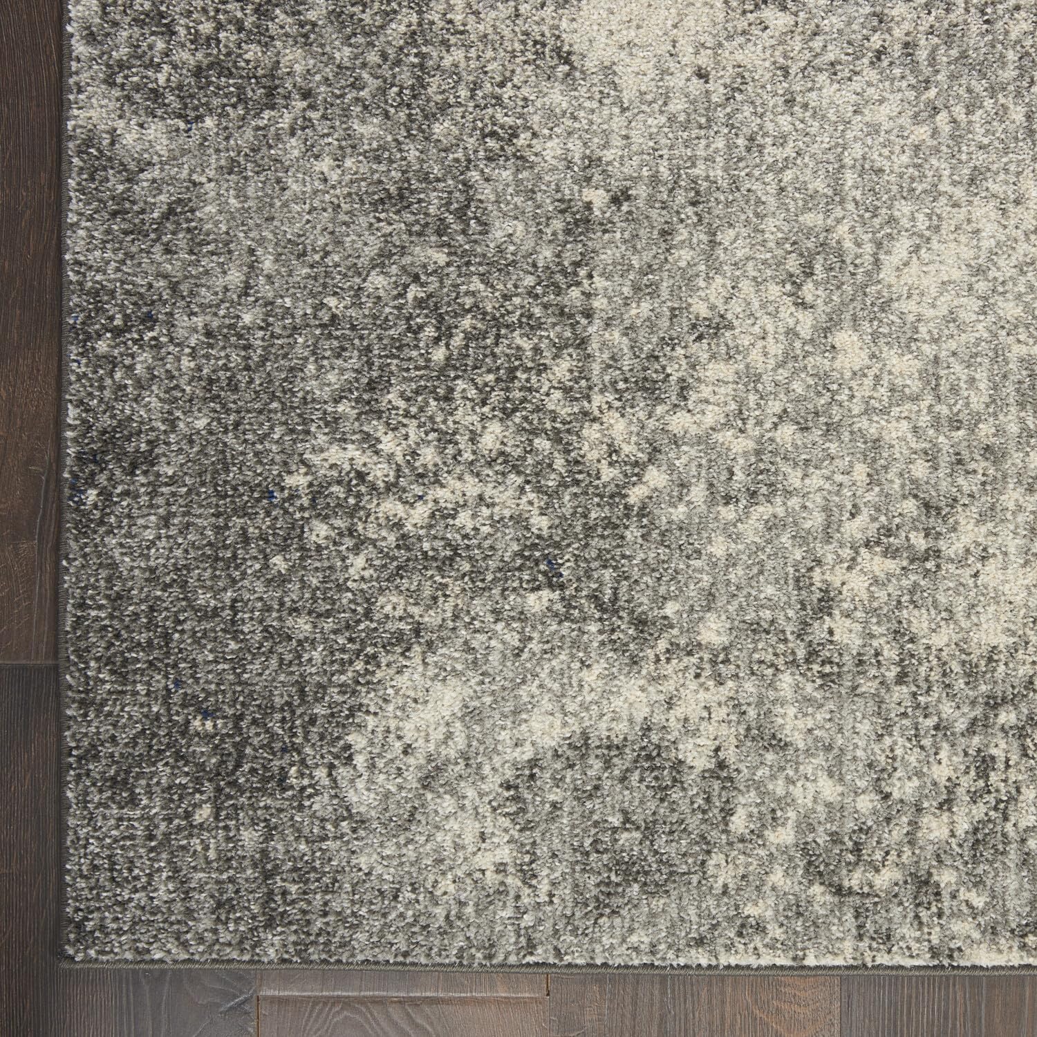 Nourison Passion Charcoal/Ivory 5'3'' X 7'3'' Area-Rug, Modern, Abstract, Easy-Cleaning, Non Shedding, Bed Room, Living Room, Di