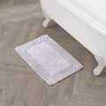 Laura Ashley Ruffle Border 100% Cotton Bath Rug, Purple, 17x 24