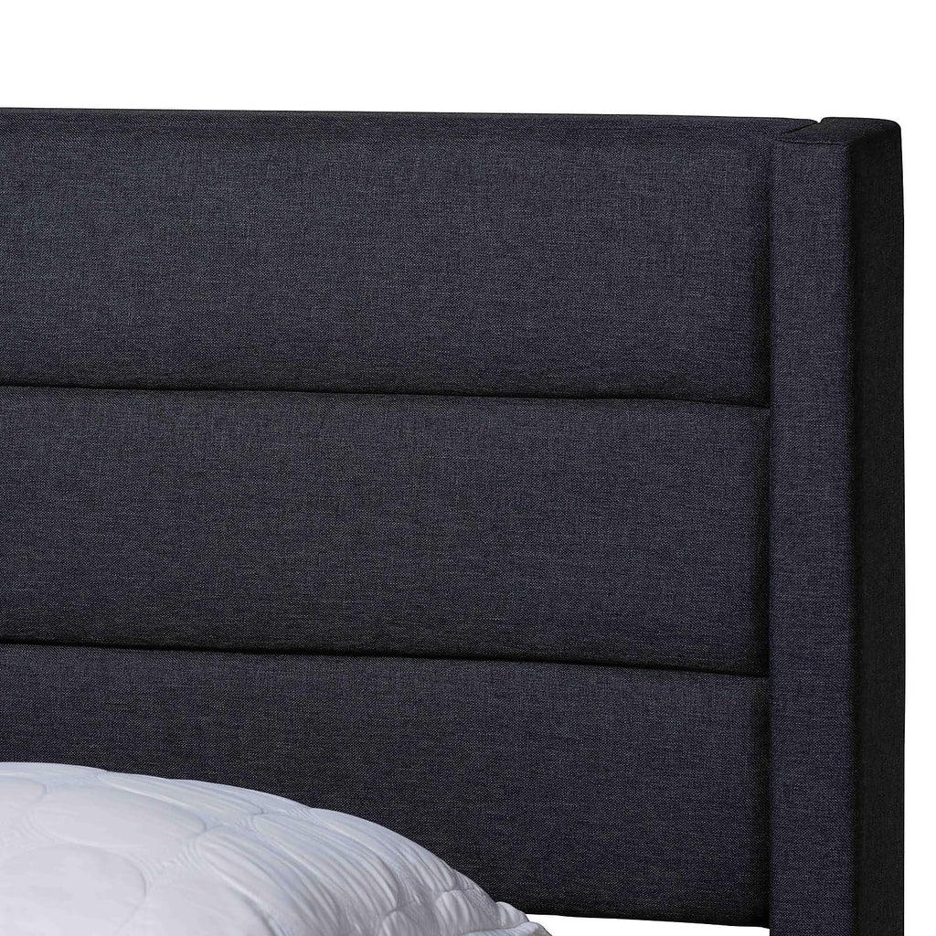 Baxton Studio Braylon Platform Storage Bed, Queen, Charcoal Grey/Dark Brown (232-13079-HiT)