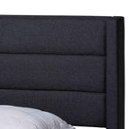 Baxton Studio Braylon Platform Storage Bed, Queen, Charcoal Grey/Dark Brown (232-13079-HiT)
