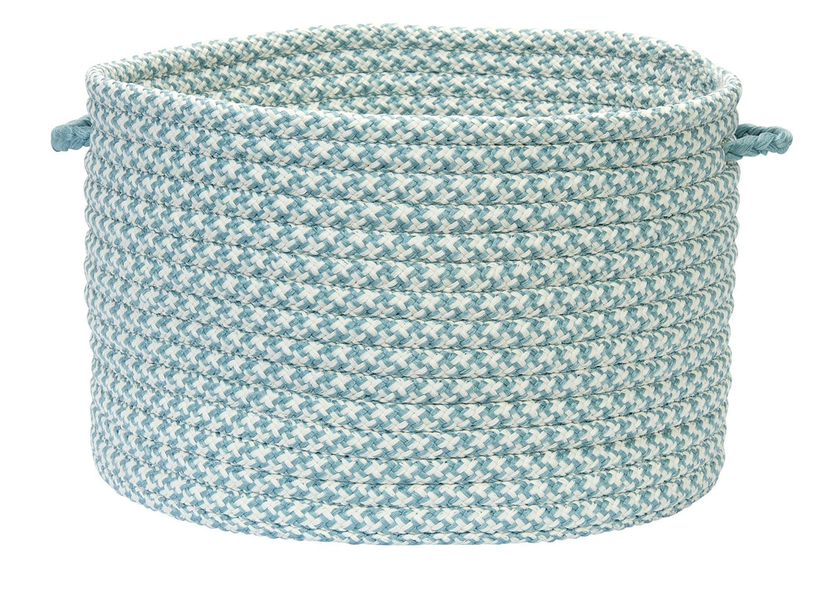 Colonial Mills Outdoor Houndstooth Tweed Utility Basket, 18 By 12-Inch, Sea Blue