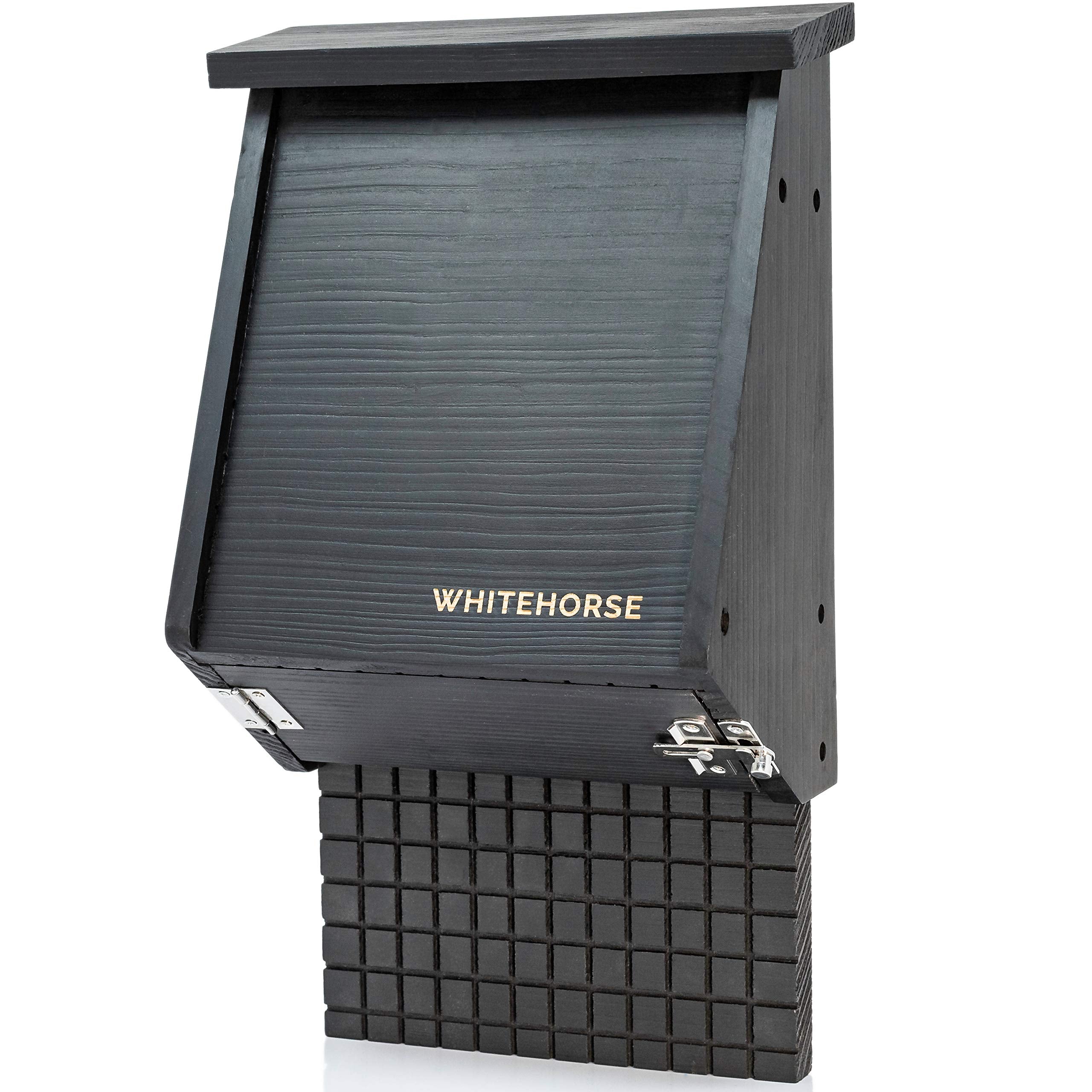 Whitehorse 4-Chamber Bat House - A Premium Cedar Bat Box That Is Built To Last - Enjoy A Healthier Yard With Fewer Mosquitos Whi