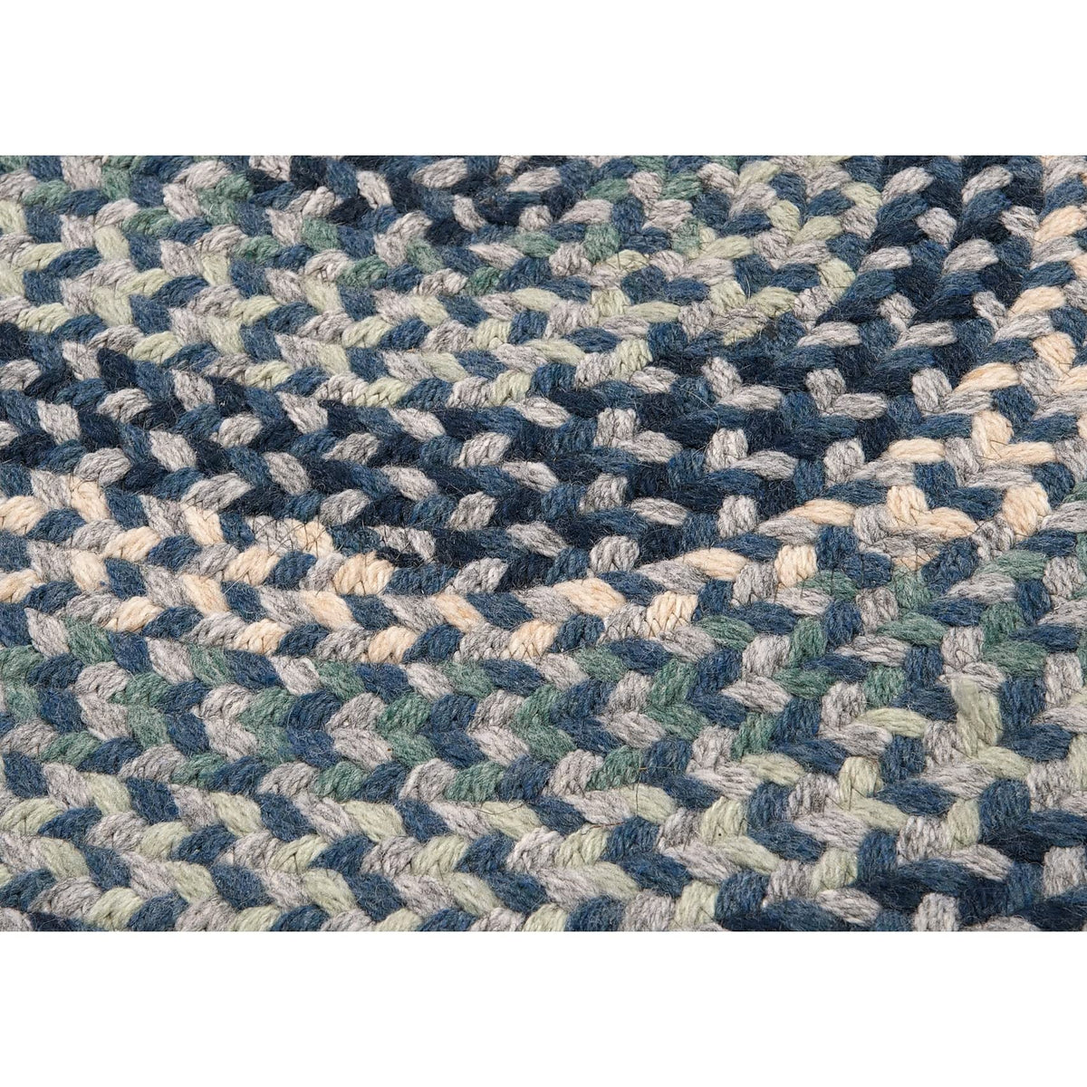 Boston Common Polypropylene Braided Rug, 2-Feet By 12-Feet, Capeside Blue