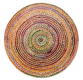 COTTON CRAFT Jute Chindi Braid Rag Rug - Boho Farmhouse Rustic Area Accent Throw Rug Carpet - Handwoven Reversible Natural Recyc
