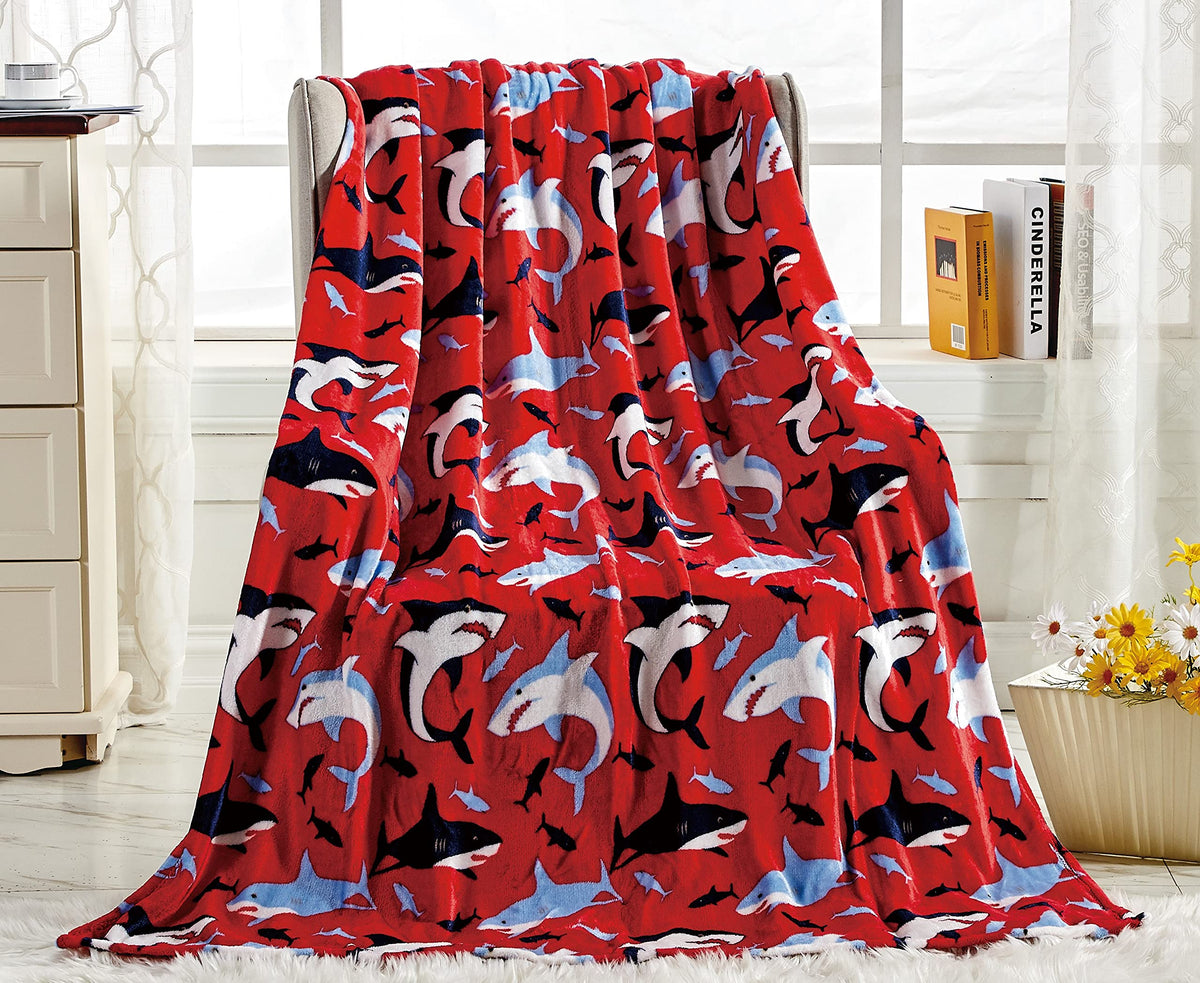Faith, Hope, Love Home D  Cor Shark Baby Microplush Throw Blanket (50Inch X 60Inch) Shark Blanket For Boys, Girls And People Of