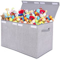 Large Toy Box Chest Storage Organizer With Lid,Collapsible Kids Toys Boxes Basket Bins With Sturdy Handles For Boys And Girls, N