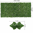 Dearhouse Artificial Ivy Privacy Fence Wall Screen, 39.3X236.2Inch Artificial Hedges Fence And Faux Ivy Vine Leaf Decoration For