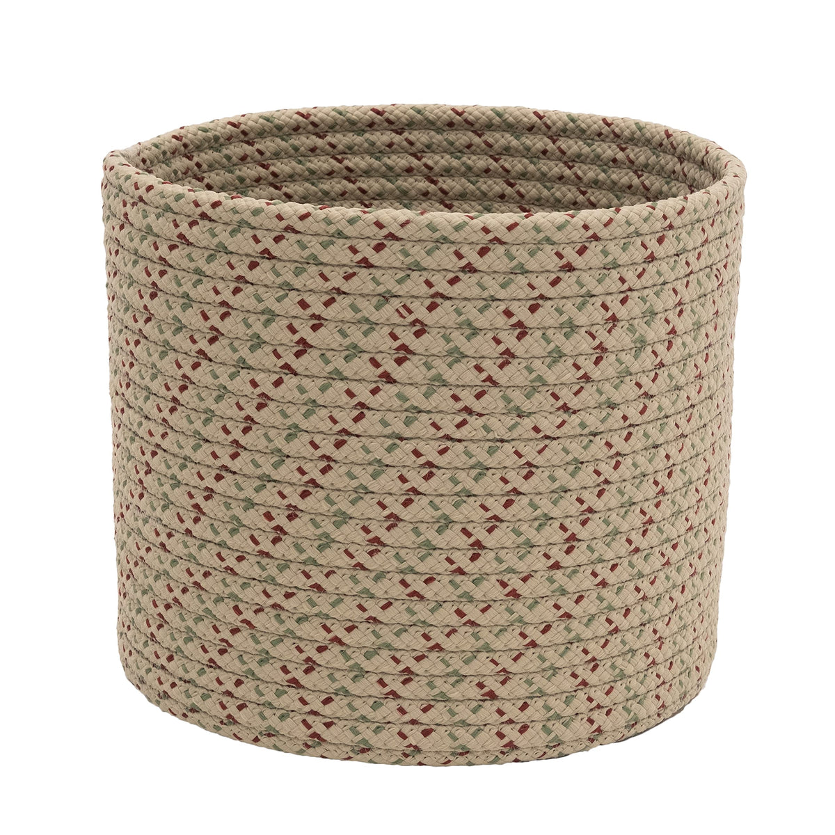 Colonial Mills Dasher Woven Holiday Decorative Braided Basket, 12&Quot;X12&Quot;X10&Quot;, Natural Multi