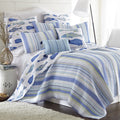 Levtex Home - Catalina Quilt Set - Twin/Twin Xl Quilt (68X86In.) + One Standard Pillow Sham (26X20In.) - Striped Coastal Pattern