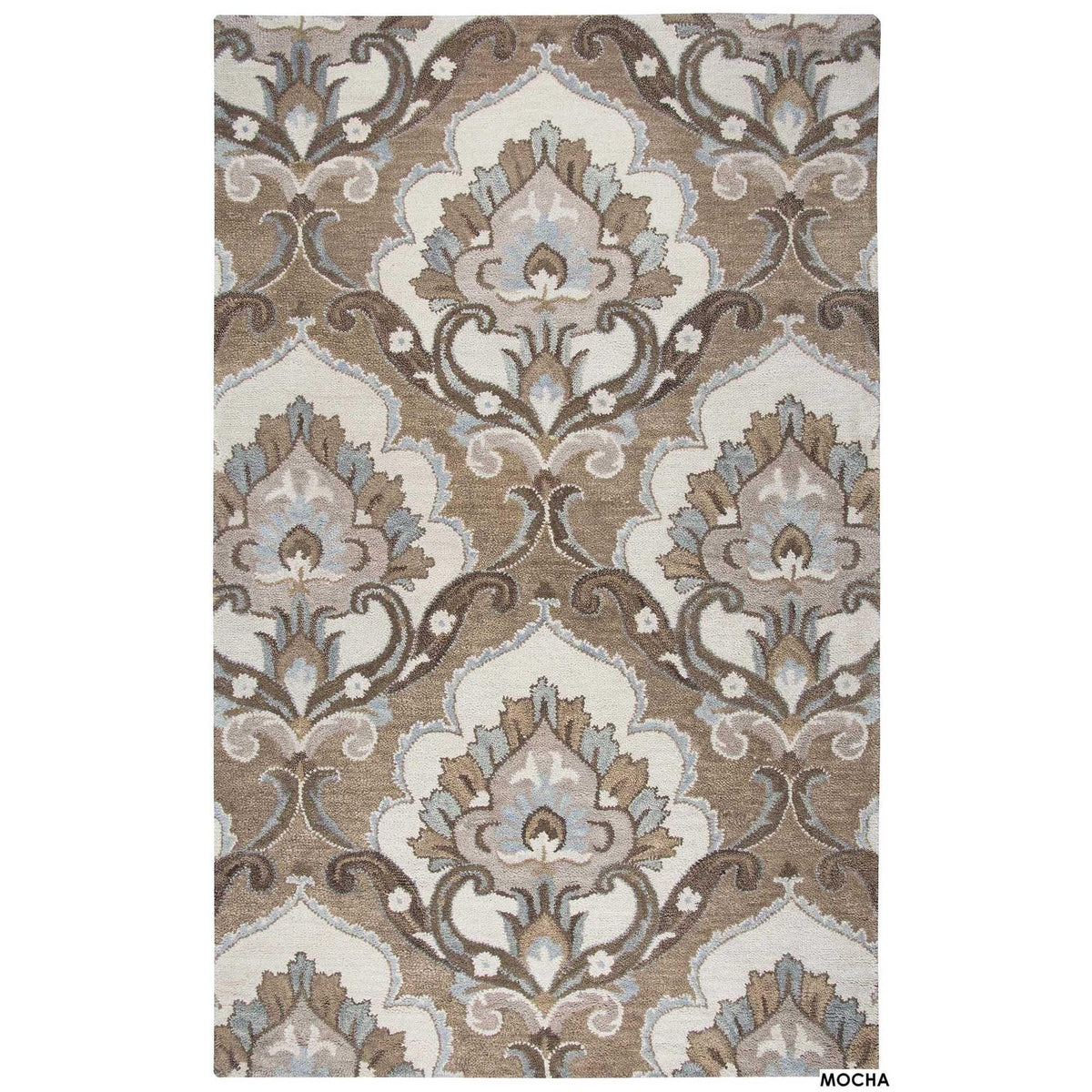 Rizzy Home Alora Decor Napoli 5' X 8' Medallion Mocha/Ivory Hand-Tufted Area Rug