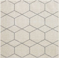 Unique Loom Trellis Frieze Collection Area Rug - Geometric (4 1 Square, Ivory/ Gray)