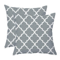 Taoson Pack Of 2 Soft Canvas Throw Cushion Cover Pillow Covers Cases For Couch Sofa Home Decor Modern Quatrefoil Accent Geometri