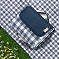 SAMSIER Outdoor Picnic Blankets Waterproof Foldable Sandproof, Extra Large Gingham Cute Picnic Mat Washable Portable for Park Be